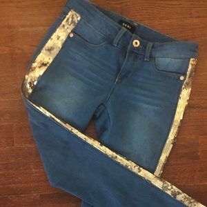 DKNY Sequined Skinny Jeans